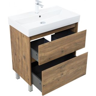 Тумба под раковину Aquanet Nova Lite 2.0 346344 75 см дуб рустикальный